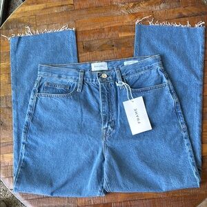 Frame Denim Le Jane Crop High-Rise Straight Leg Jeans Size 29